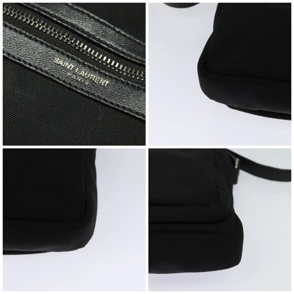 SAINT LAURENT Shoulder Bag Canvas Black Auth - Picture 14 of 15